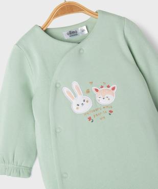 Pyjama en molleton gratté à ouverture devant bébé vue2 - GEMO 4G BEBE - GEMO