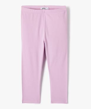 Legging 7/8ème uni à taille élastiquée fille vue1 - GEMO (ENFANT) - GEMO