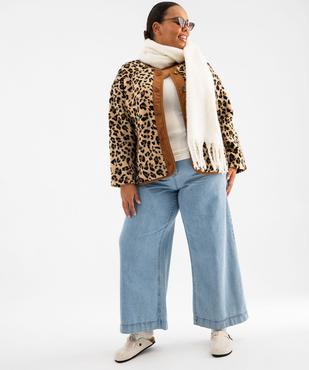 Veste imprimée en sherpa femme grande taille vue4 - GEMO (G TAILLE) - GEMO