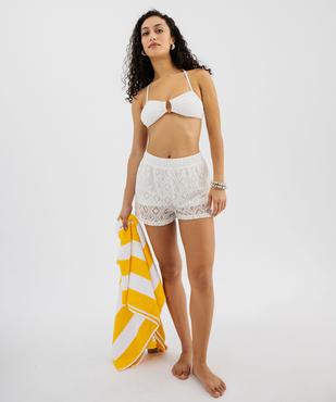 Short de plage en dentelle femme vue4 - GEMO (PLAGE) - GEMO