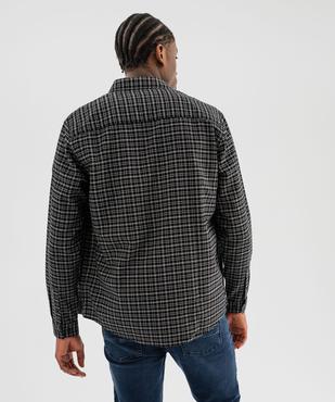 Chemise à carreaux en flanelle de coton homme vue3 - GEMO 4G HOMME - GEMO