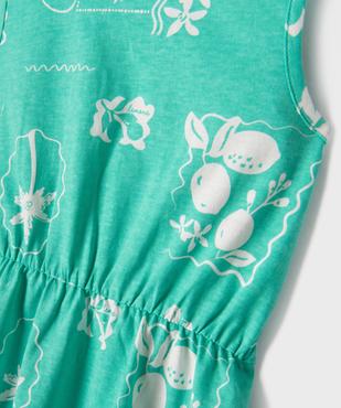 Robe sans manches en jersey de coton imprimé fille vue2 - GEMO 4G FILLE - GEMO