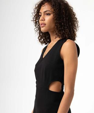 Robe femme à col V avec ouverture à la taille  vue2 - GEMO(FEMME PAP) - GEMO
