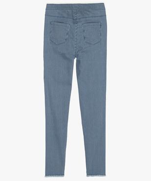 Pantalon fille coupe skinny taille haute à rayures vue3 - GEMO (JUNIOR) - GEMO