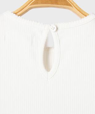 Tee-shirt manches longues en maille côtelée bébé fille vue2 - GEMO 4G BEBE - GEMO