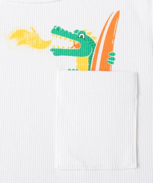 Débardeur garçon en maille côtelée avec poche poitrine et motif vue2 - GEMO (ENFANT) - GEMO