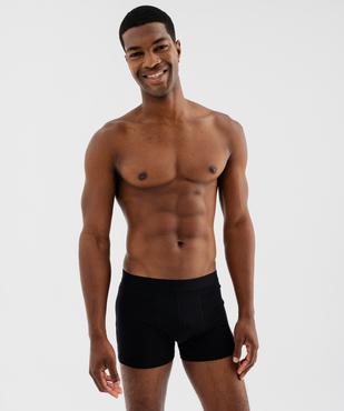 Boxers unis en coton extensible homme (lot de 2) vue3 - GEMO 4G HOMME - GEMO