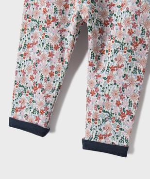 Legging réversible uni et imprimé bébé fille vue2 - GEMO 4G BEBE - GEMO