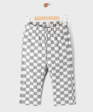 Pantalon de jogging à motif damier bébé garçon vue1 - GEMO 4G BEBE - GEMO