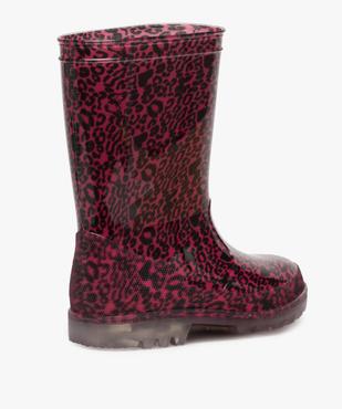 Bottes de pluie fille imprimées à semelle lumineuse vue4 - GEMO (ENFANT) - GEMO