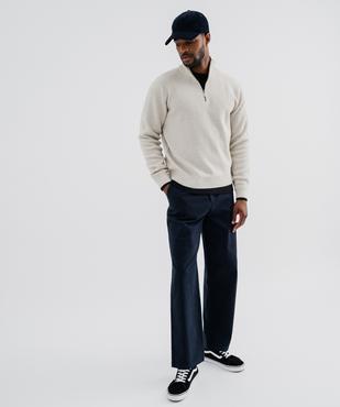 Pantalon chino coupe loose en coton stretch homme vue2 - GEMO 4G HOMME - GEMO