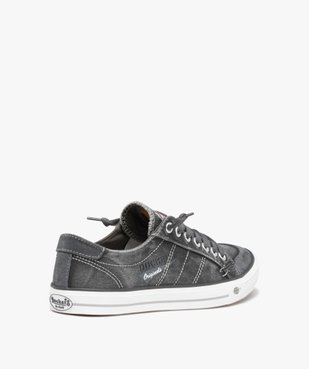 Baskets homme en toile denim unie à lacets - Dockers vue4 - DOCKERS BY GERL - GEMO