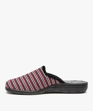 Chaussons femme mules confort dessus tissé vue3 - GEMO 4G FEMME - GEMO