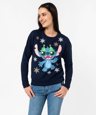 Sweat de Noël avec motif Stitch femme - Disney vue1 - LILO & STITCH - GEMO