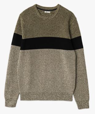 Pull grosse maille chinée multicolore homme vue4 - GEMO (HOMME) - GEMO