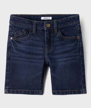 Bermuda en jean stretch coupe Regular garçon vue3 - GEMO (ENFANT) - GEMO