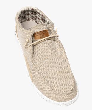 Tennis en toile look chaussures bateau homme vue5 - URBAN STEPS - GEMO