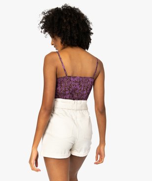 Blouse femme à fines bretelles et motif floral vue3 - GEMO(FEMME PAP) - GEMO