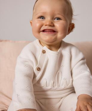 Ensemble 2 pièces en maille bébé fille brassière et pantalon - LuluCastagnette vue2 - LULU CASTAGNETTE GEMO FOR GOOD - GEMO