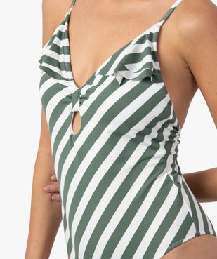 Maillot de bain femme une pièce à rayures vue2 - GEMO (PLAGE) - GEMO
