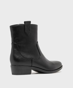 Boots santiags unies à zip femme - Follow Me vue5 - FOLLOW ME - GEMO