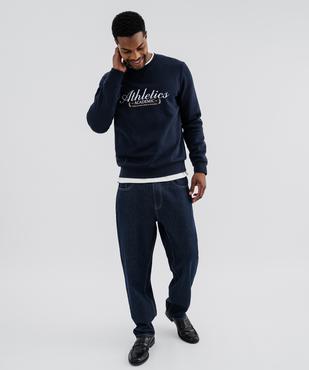 Sweat en molleton doux imprimé homme vue4 - GEMO 4G HOMME - GEMO
