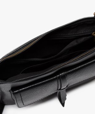 Sac besace zippé en matière grainée femme vue3 - GEMO (ACCESS) - GEMO