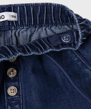 Jean avec taille élastique ajustable bébé garçon vue3 - GEMO(BEBE DEBT) - GEMO