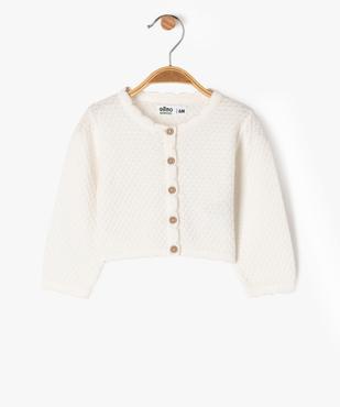 Brassière courte en maille fantaisie bébé fille vue1 - GEMO 4G BEBE - GEMO