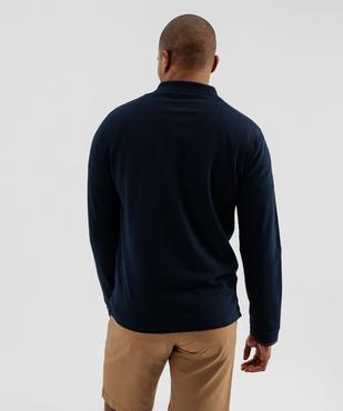 Polo à manches longues en maille fantaisie homme vue3 - GEMO 4G HOMME - GEMO