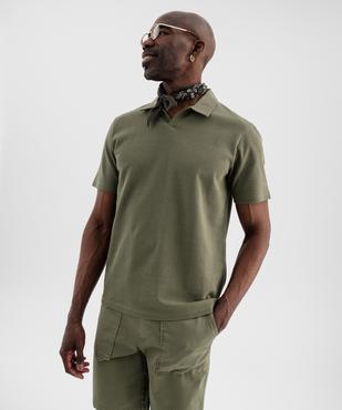 Polo manches courtes en maille nid d’abeille homme vue2 - GEMO 4G HOMME - GEMO