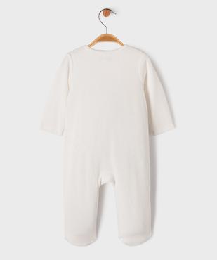 Pyjama dors-bien en velours fermeture devant bébé vue6 - GEMO 4G BEBE - GEMO