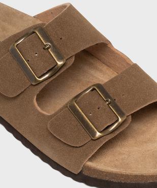 Mules à larges brides avec semelle intérieure cuir homme - Urban Steps vue6 - URBAN STEPS - GEMO