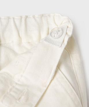 Short en lin et coton avec ceinture ajustable bébé garçon vue2 - GEMO(BEBE DEBT) - GEMO
