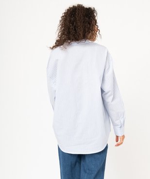 Chemise large rayée à manches longues femme vue3 - 1E PRIX BY GEMO - GEMO