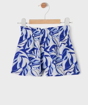 Short ample en viscose à motif feuillage bébé fille vue1 - GEMO 4G BEBE - GEMO
