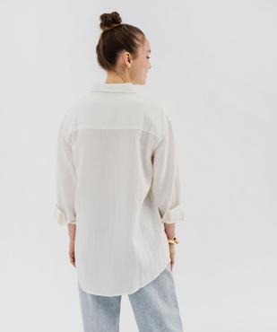 Chemise manches longues en double gaze de coton femme vue3 - GEMO(FEMME PAP) - GEMO