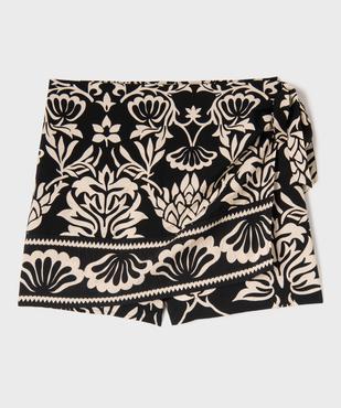 Jupe short en viscose à motifs fleuris femme grande taille vue1 - GEMO 4G GT - GEMO