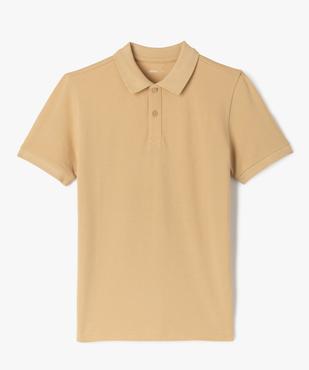 Polo à manches courtes uni en maille piquée garçon vue4 - GEMO (JUNIOR) - GEMO