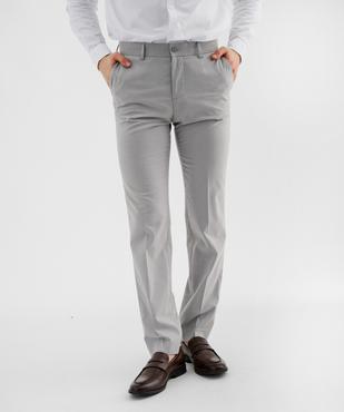 Pantalon de costume coupe slim en toile extensible homme vue1 - GEMO 4G HOMME - GEMO