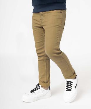 Pantalon garçon uni coupe Slim extensible  vue1 - GEMO 4G GARCON - GEMO