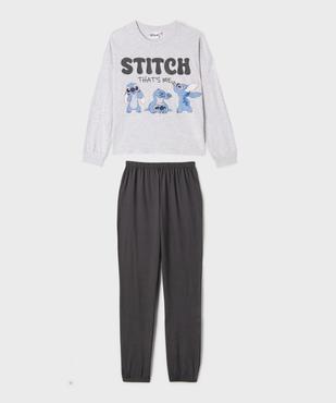 Pyjama bicolore avec motif Stitch fille - Disney  vue1 - LILO & STITCH - GEMO