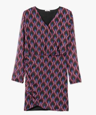 Robe imprimée à manches longues transparentes femme vue4 - GEMO(FEMME PAP) - GEMO
