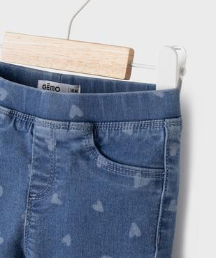 Jegging à motif cœurs délavé bébé fille vue2 - GEMO(BEBE DEBT) - GEMO