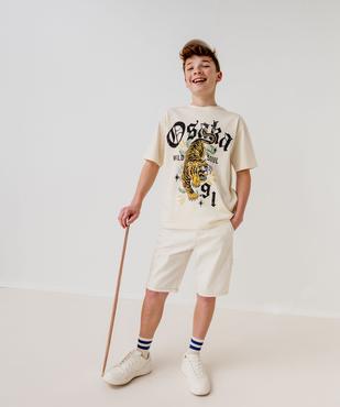 Bermuda skater avec taille ajustable garçon vue4 - GEMO 4G GARCON - GEMO
