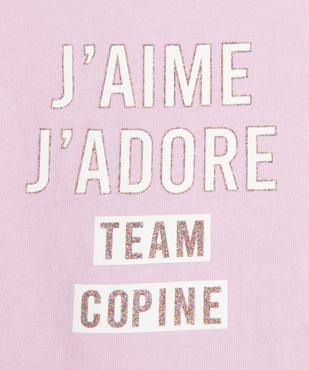 Tee-shirt à manches courtes à motif girly fille vue2 - GEMO (ENFANT) - GEMO