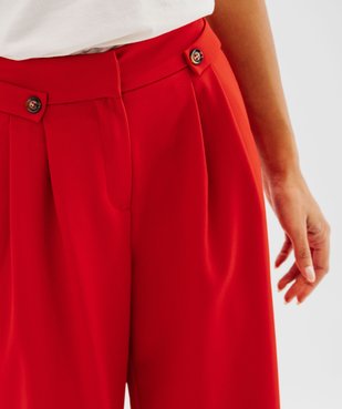Pantalon de tailleur large en maille extensible femme vue2 - GEMO(FEMME PAP) - GEMO