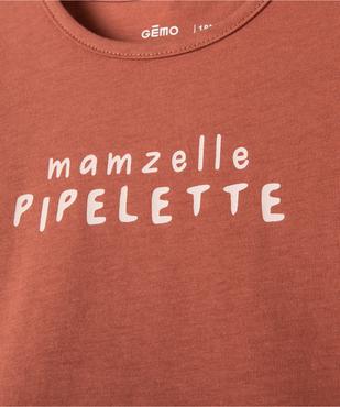 Tee-shirt bébé fille manches longues avec motifs et inscriptions vue2 - GEMO 4G BEBE - GEMO