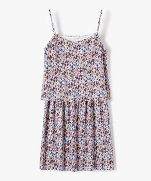 Robe fille plissée effet 2-en-1 à fines bretelles - LuluCastagnette vue1 - LULUCASTAGNETTE - GEMO