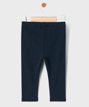 Legging uni en maille résistante bébé fille vue3 - GEMO(BEBE DEBT) - GEMO